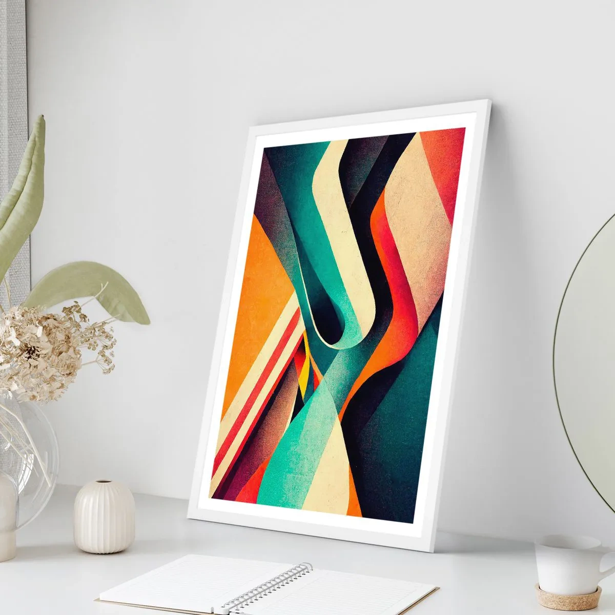 Poster în ramă albă - Compoziție intensă - 70x100 cm