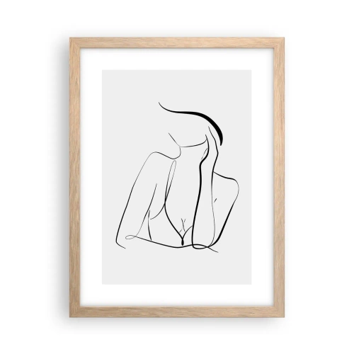 Poster în ramă de stejar deschis - Pe valul unui vis - 30x40 cm