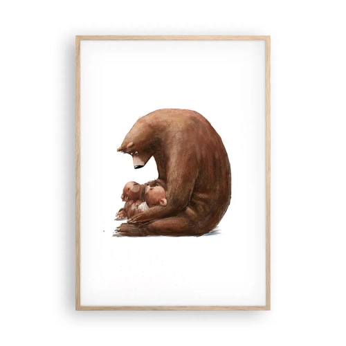 Poster în ramă de stejar deschis - Vise plăcute, copii - 70x100 cm