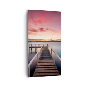 Tablou pe pânză - Flacăra blândă a serii - 55x100 cm