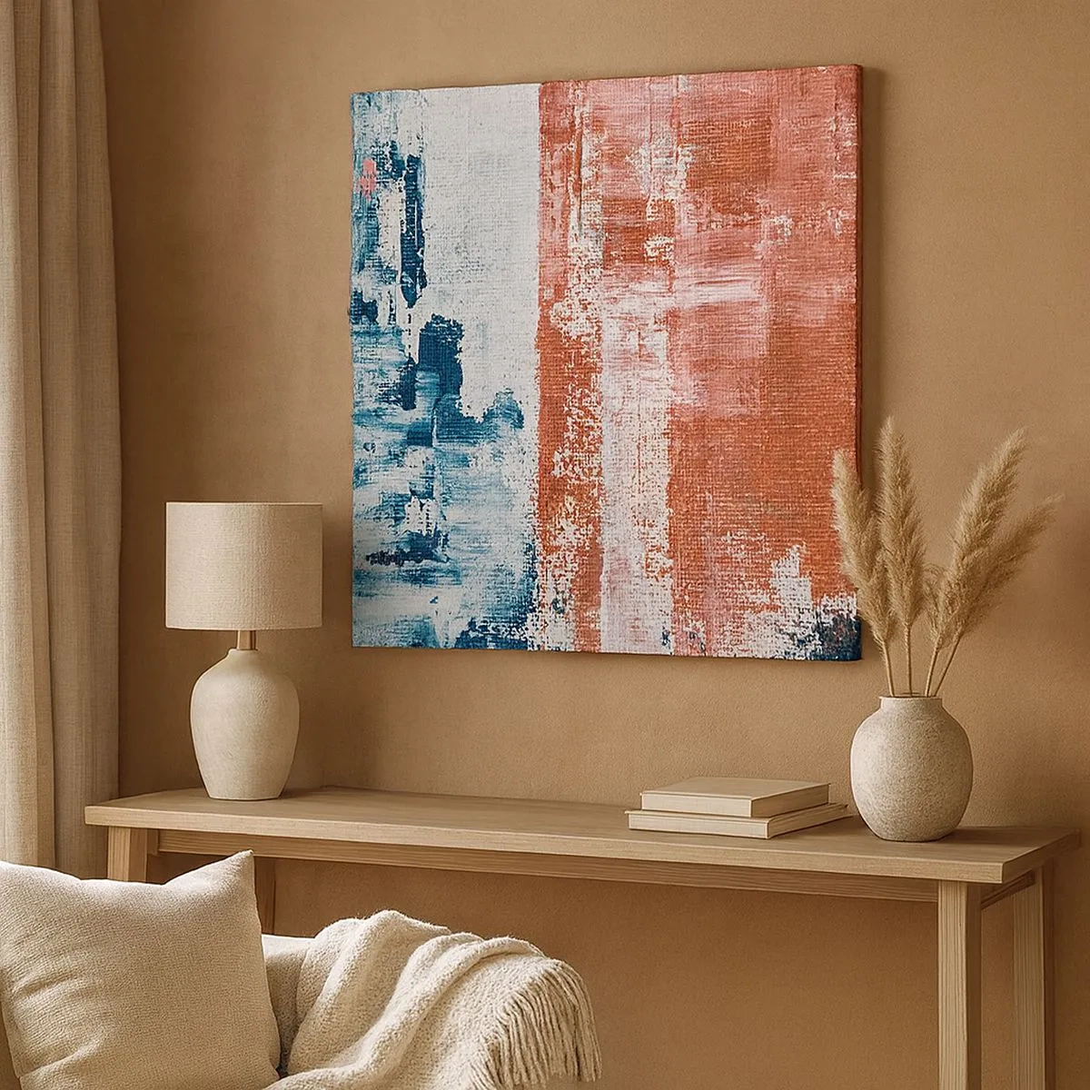 Tablou pe pânză - Jumi-juma abstract - 30x30 cm