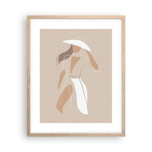Poster în ramă de stejar deschis - Moda este distractivă - 40x50 cm