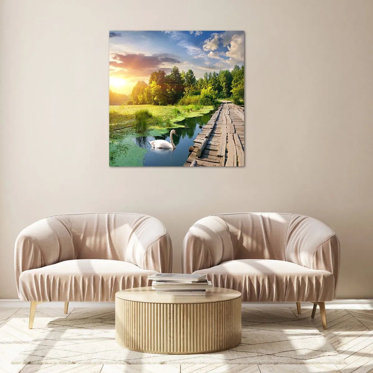 Tablou pe sticlă - Vară, vară peste tot - 60x60 cm
