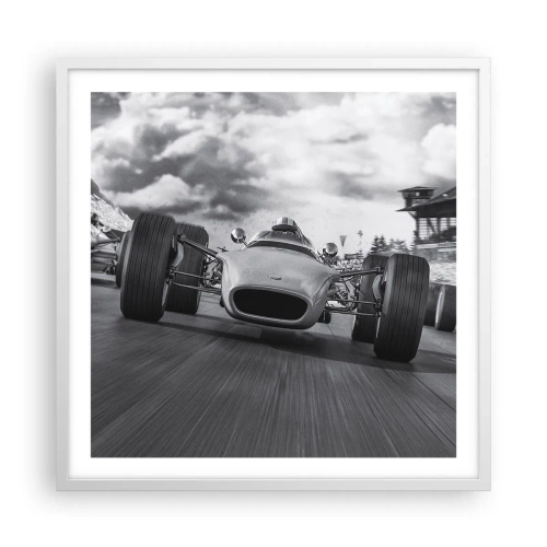 Poster în ramă albă - Cai putere! - 60x60 cm