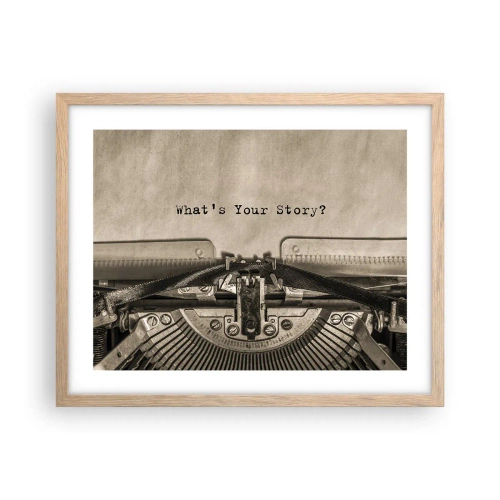 Poster în ramă de stejar deschis - Spune-mi - 50x40 cm