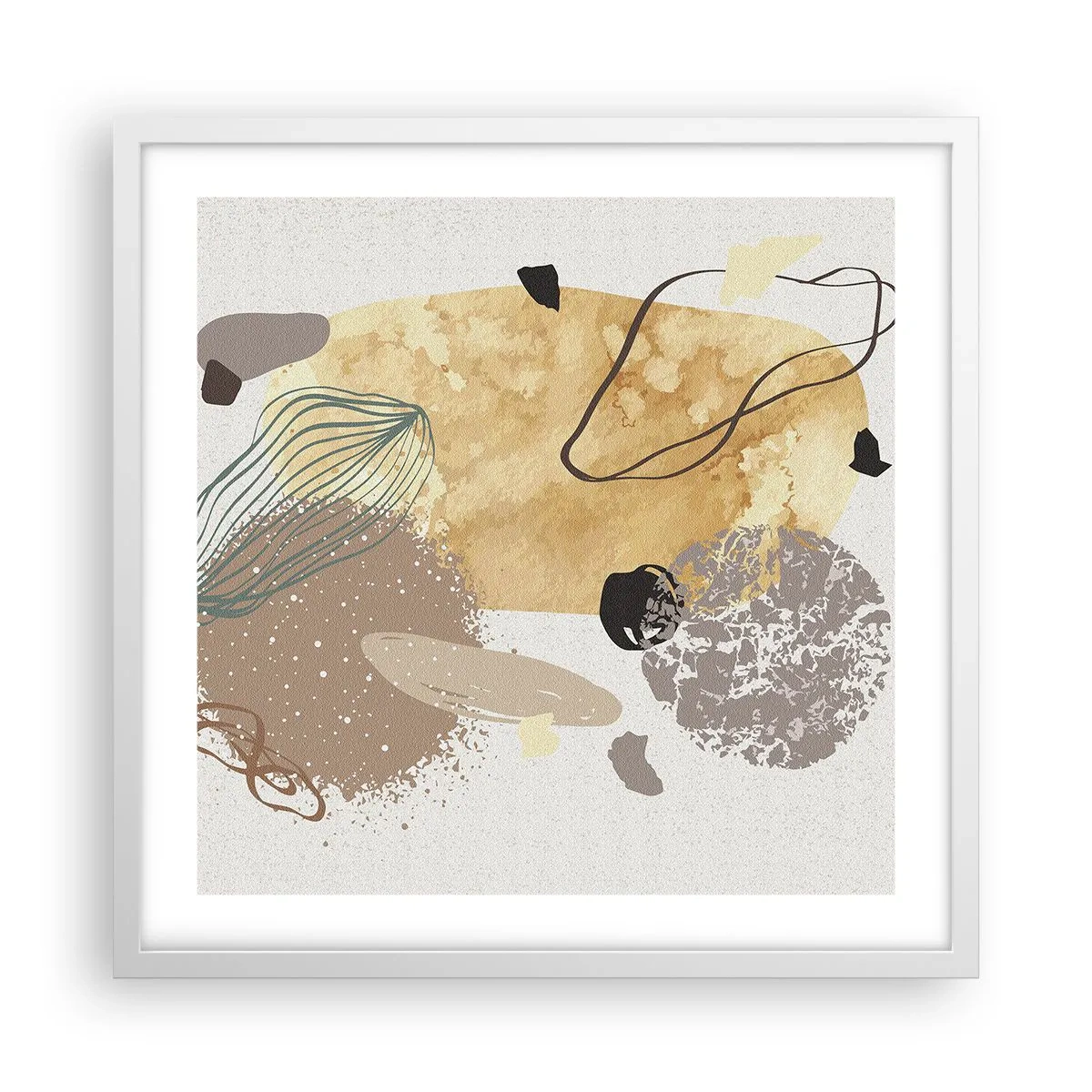 Poster în ramă albă - Fluiditatea aplicată - 50x50 cm