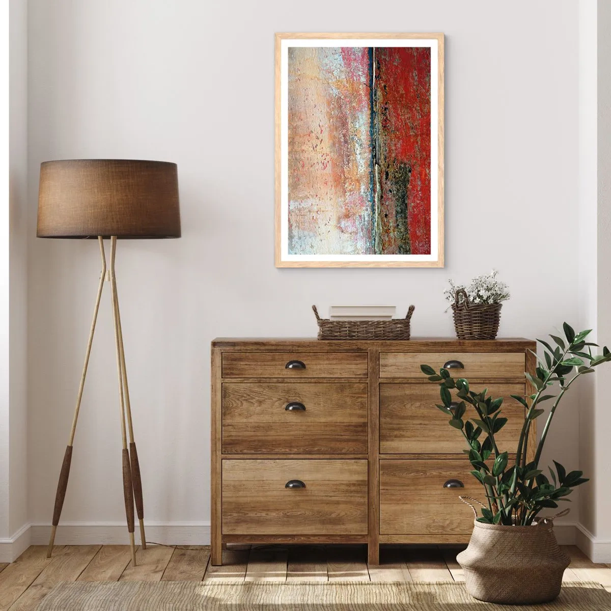 Poster în ramă de stejar deschis - Oare este marea? - 70x100 cm