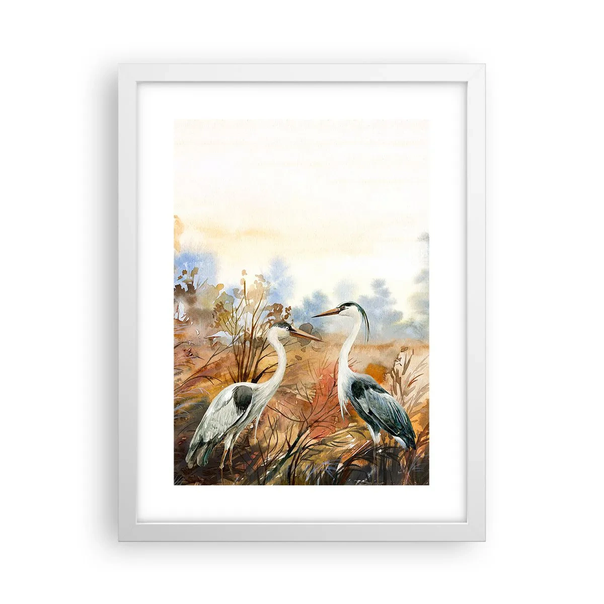 Poster în ramă albă - Încotro în toamnă? - 30x40 cm