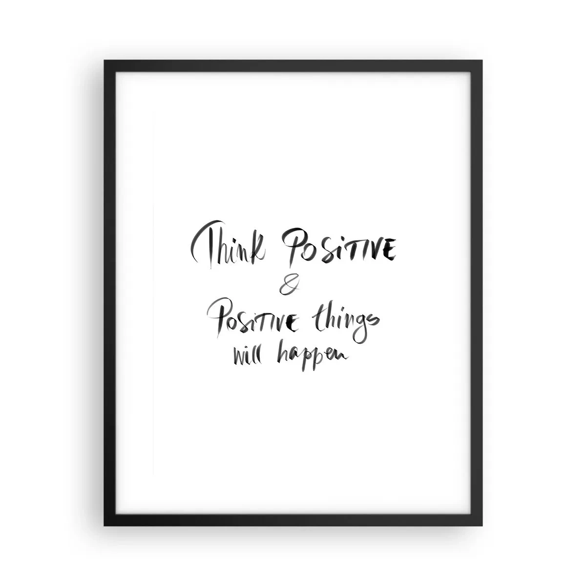 Poster în ramă neagră - Cum să trăim bine? - 40x50 cm