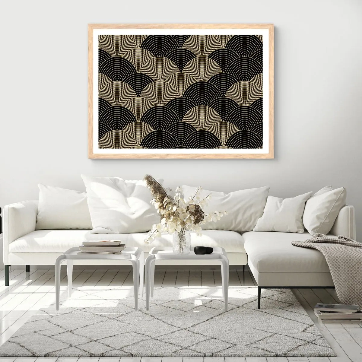 Poster în ramă de stejar deschis - Unitate în multiplicitate - 50x40 cm