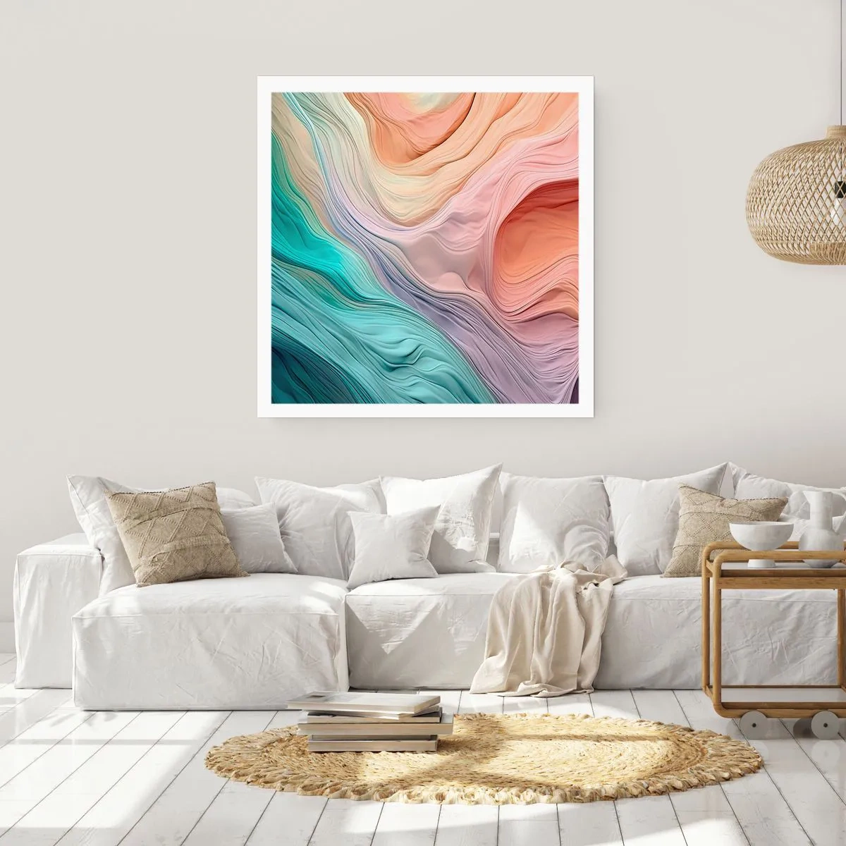 Poster - Valul curcubeu - 50x50 cm
