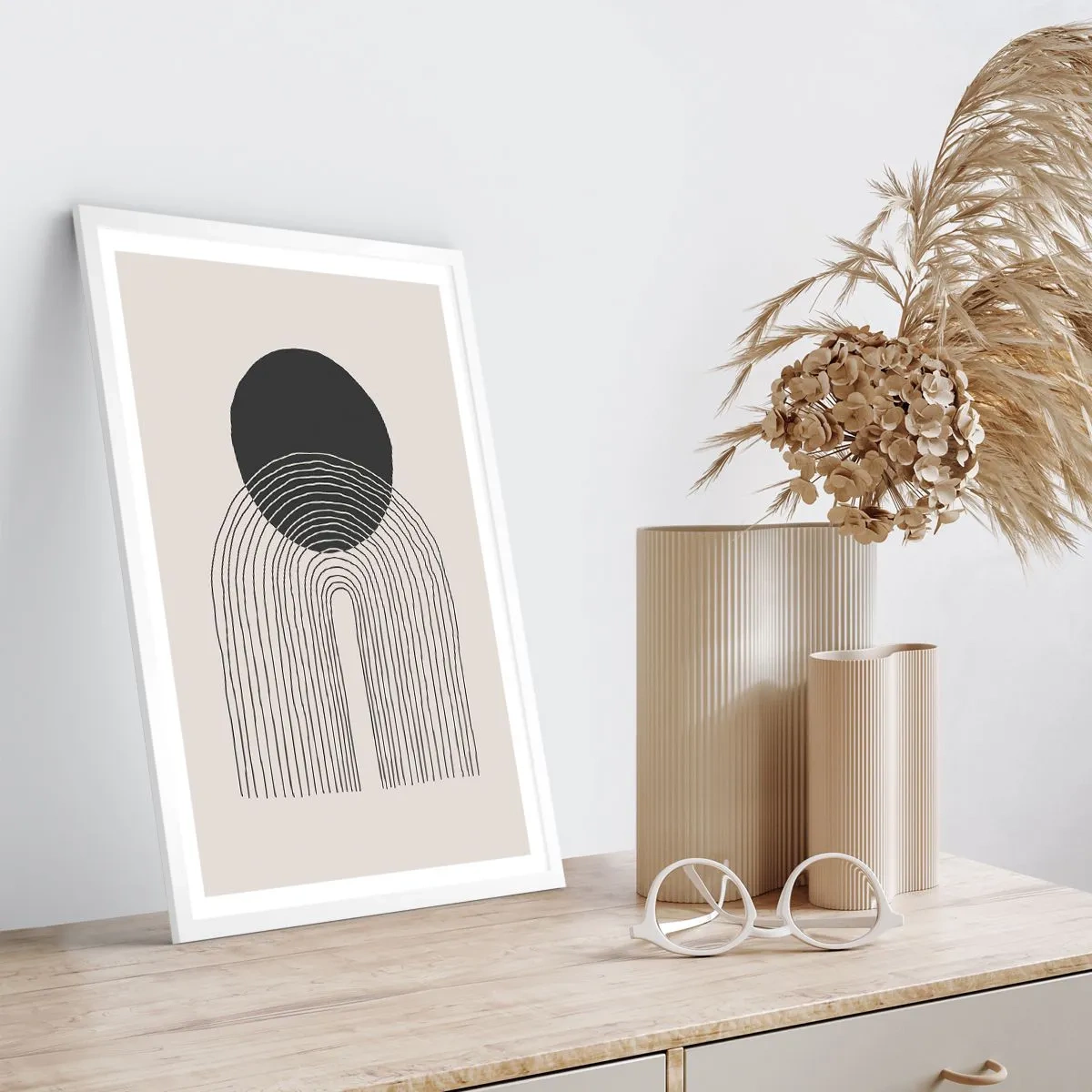 Poster în ramă albă - Tremurând și încrezător - 40x50 cm