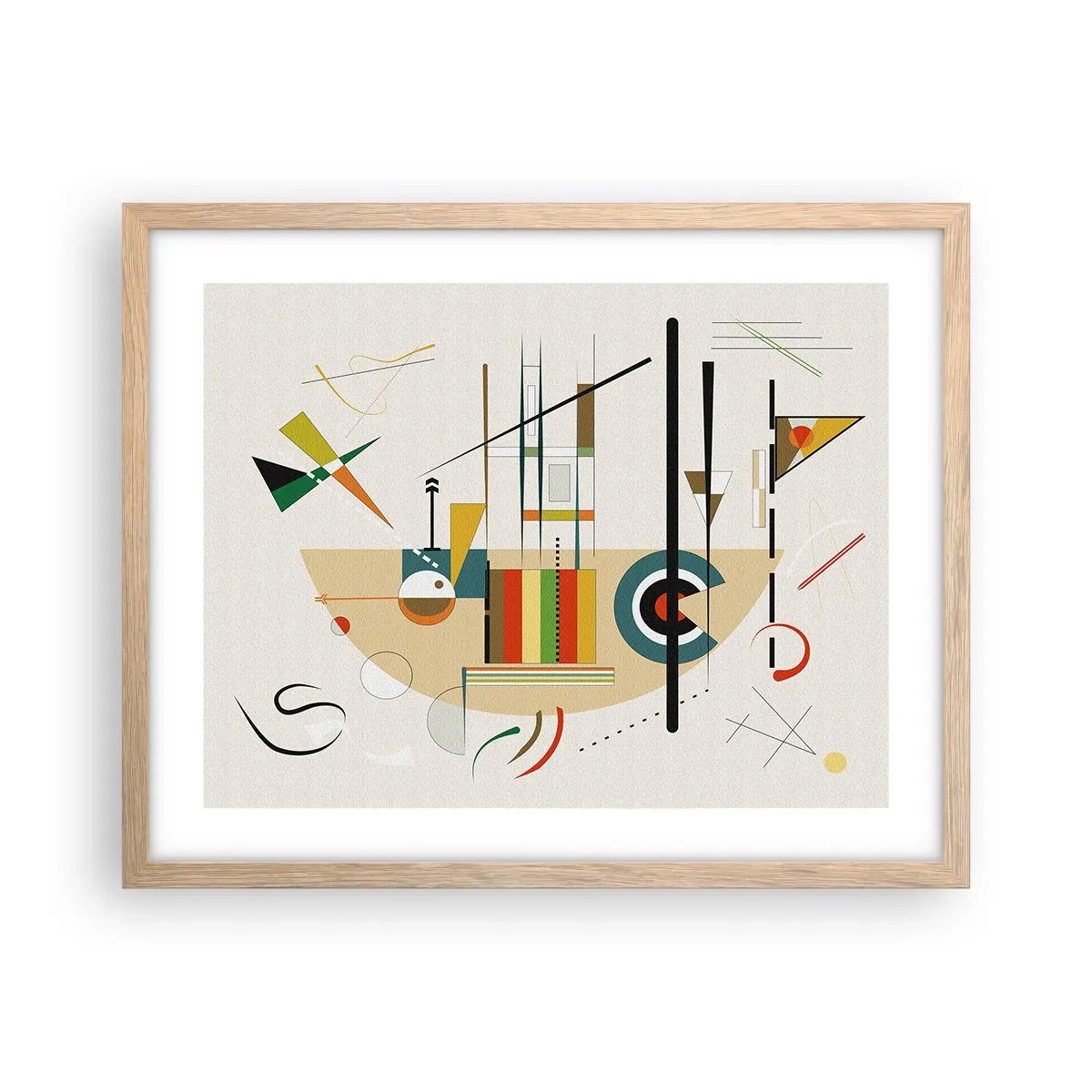 Poster în ramă de stejar deschis - Și lumea râde - 50x40 cm