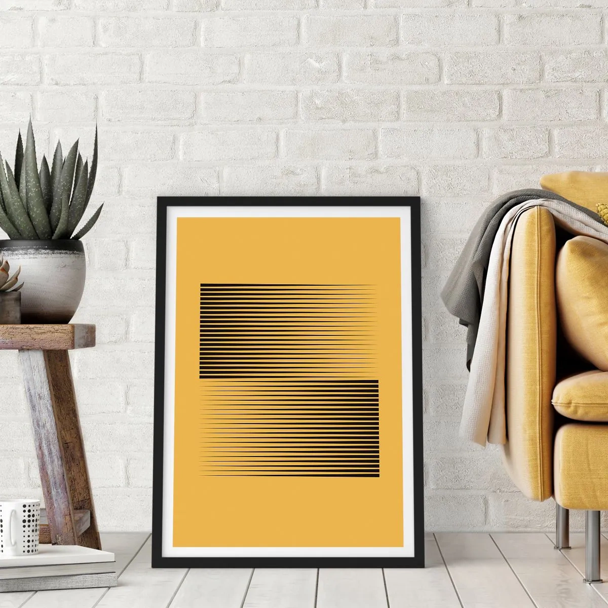 Poster în ramă neagră - Pătratul contrariilor - 30x40 cm
