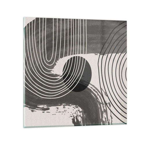 Tablou pe sticlă - Ovalul câștigă - 30x30 cm