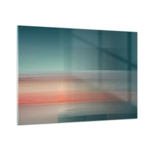 Tablou pe sticlă - Abstracție: unde de lumină - 100x70 cm