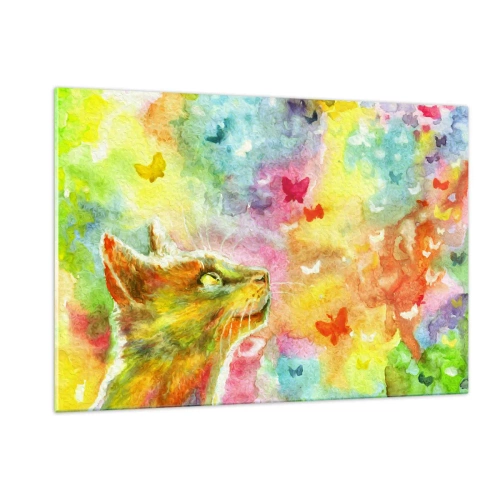 Tablou pe sticlă - Raiul pisicilor - 120x80 cm