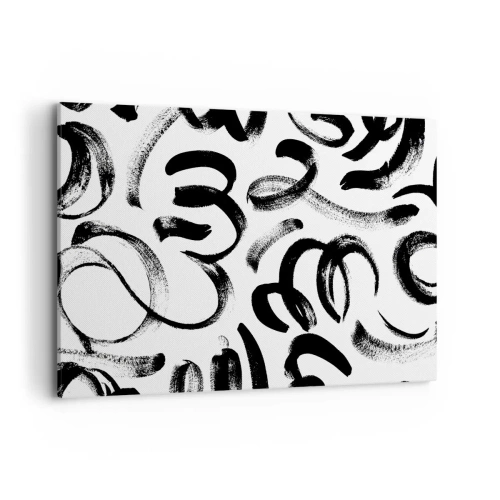 Tablou pe pânză - Negru pe alb - 120x80 cm