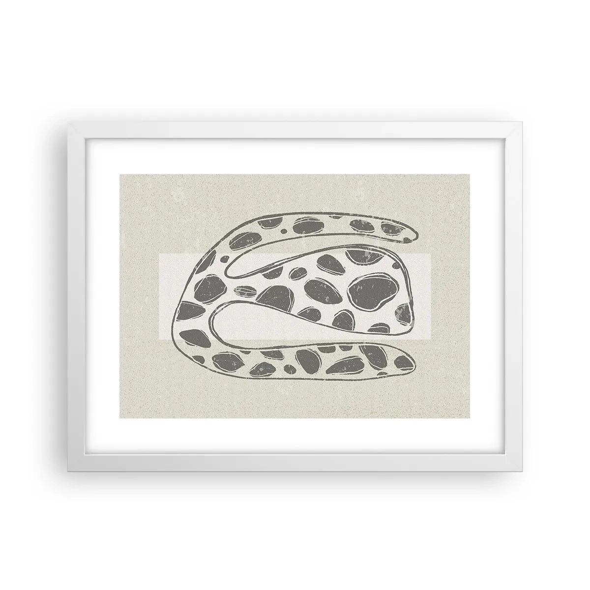 Poster în ramă albă - O creatură bizară - 40x30 cm