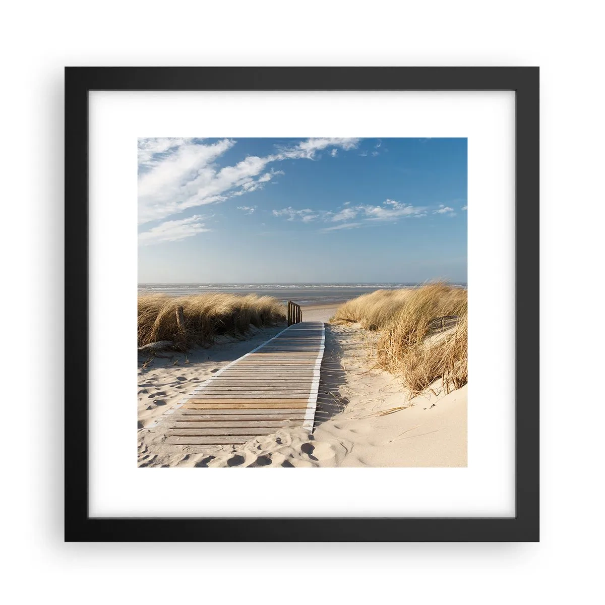 Poster în ramă neagră - În spatele dunei, în zumzetul ierbii - 30x30 cm