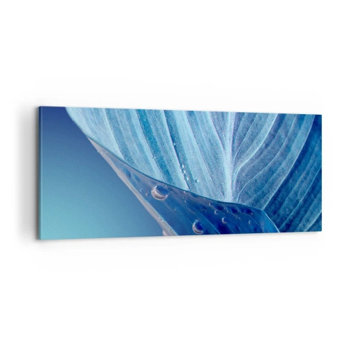 Tablou pe pânză - Picături ascunse de albastru - 100x40 cm
