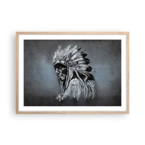 Poster în ramă de stejar deschis - Înapoi la rădăcini - 70x50 cm