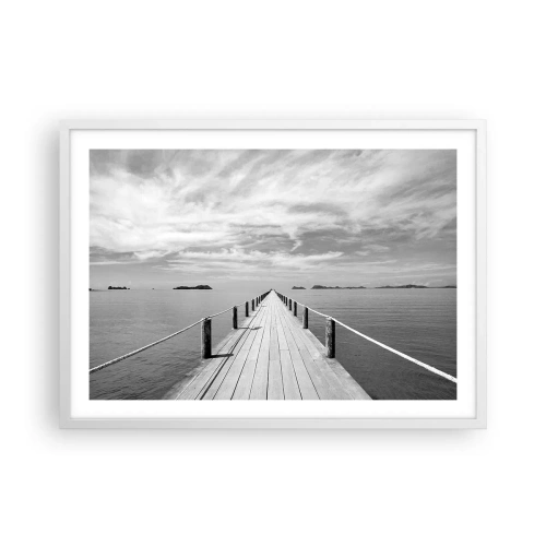 Poster în ramă albă - Ce zici de o călătorie... - 70x50 cm