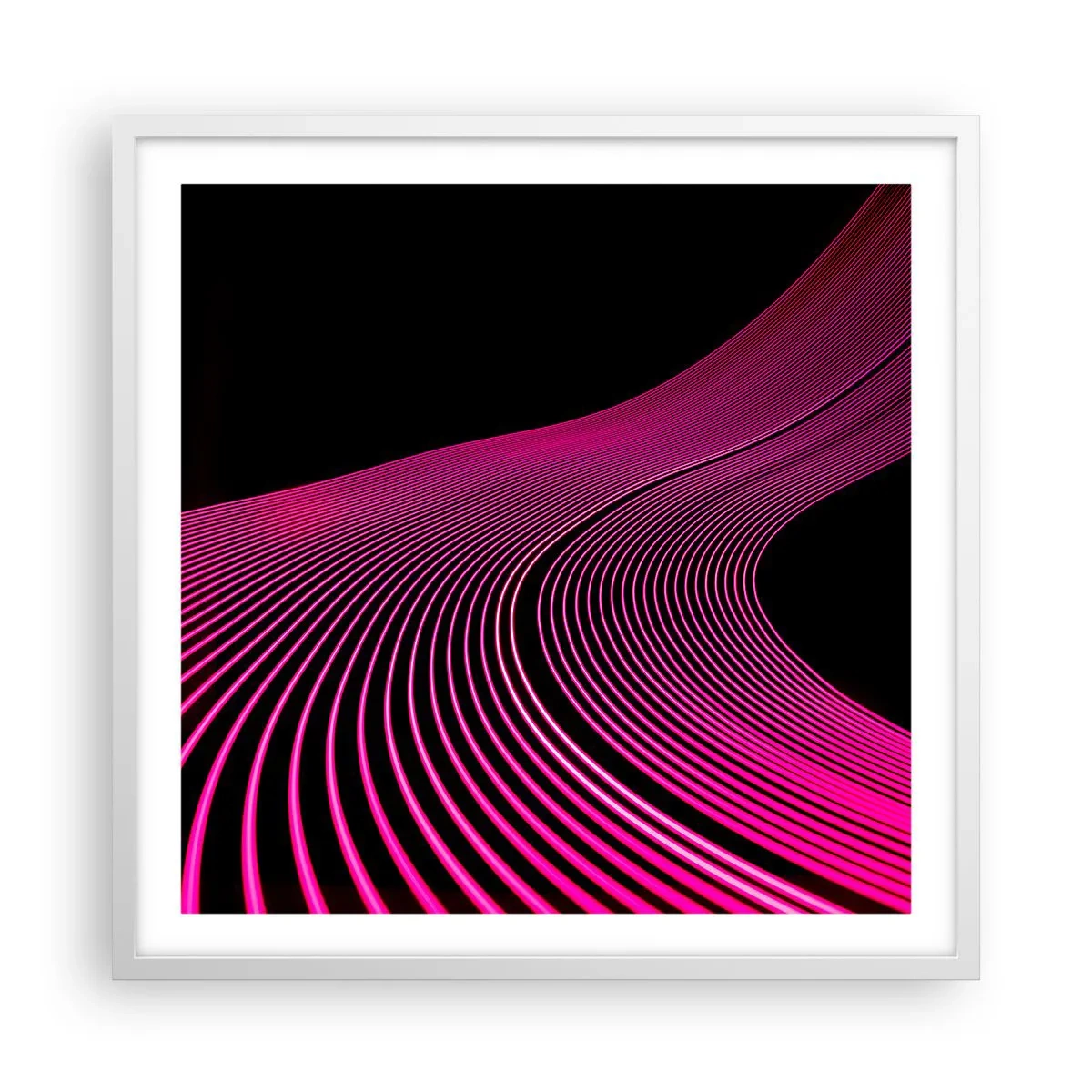 Poster în ramă albă - Bulevardul de lumină - 60x60 cm