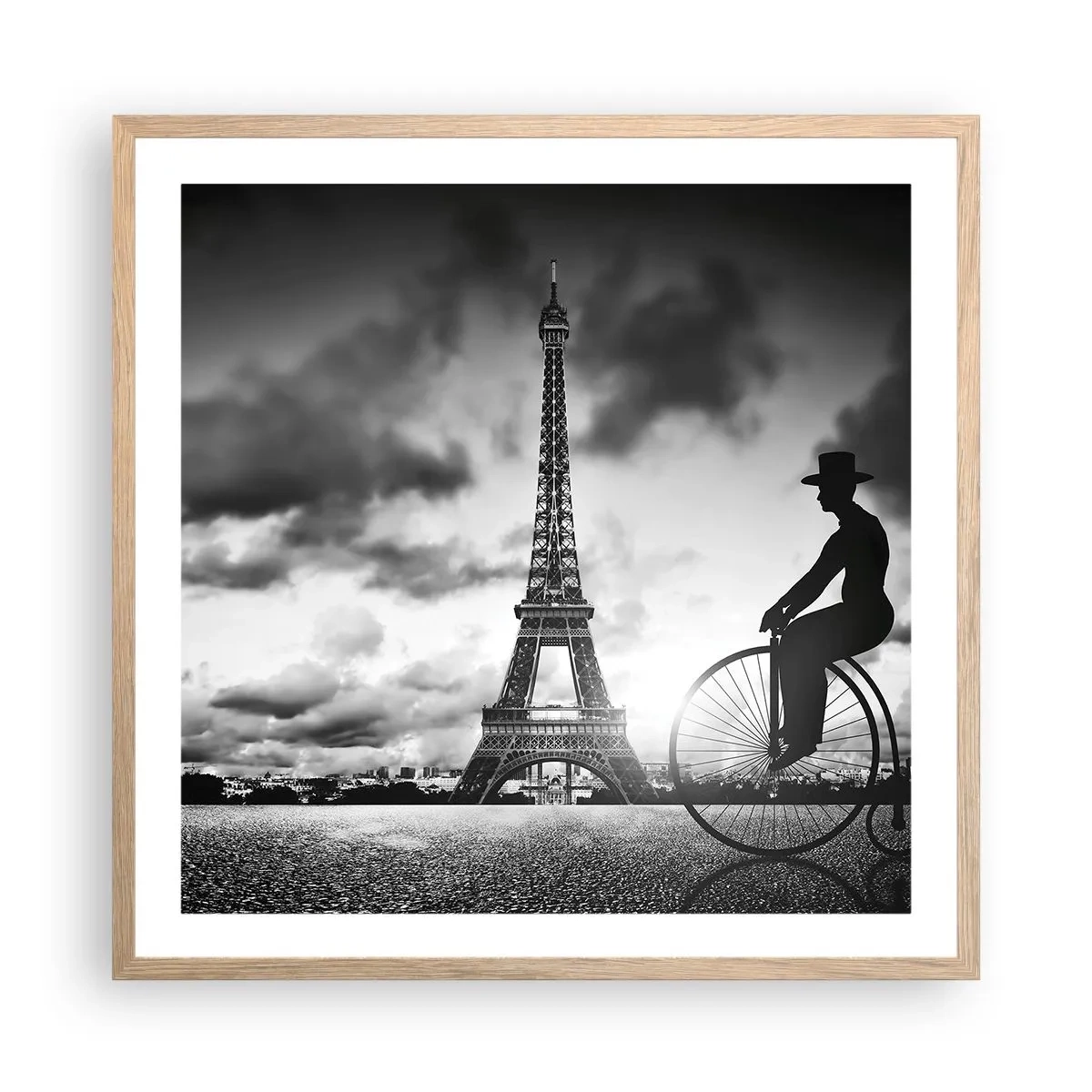 Poster în ramă de stejar deschis - Dorul de Belle Epoque - 60x60 cm