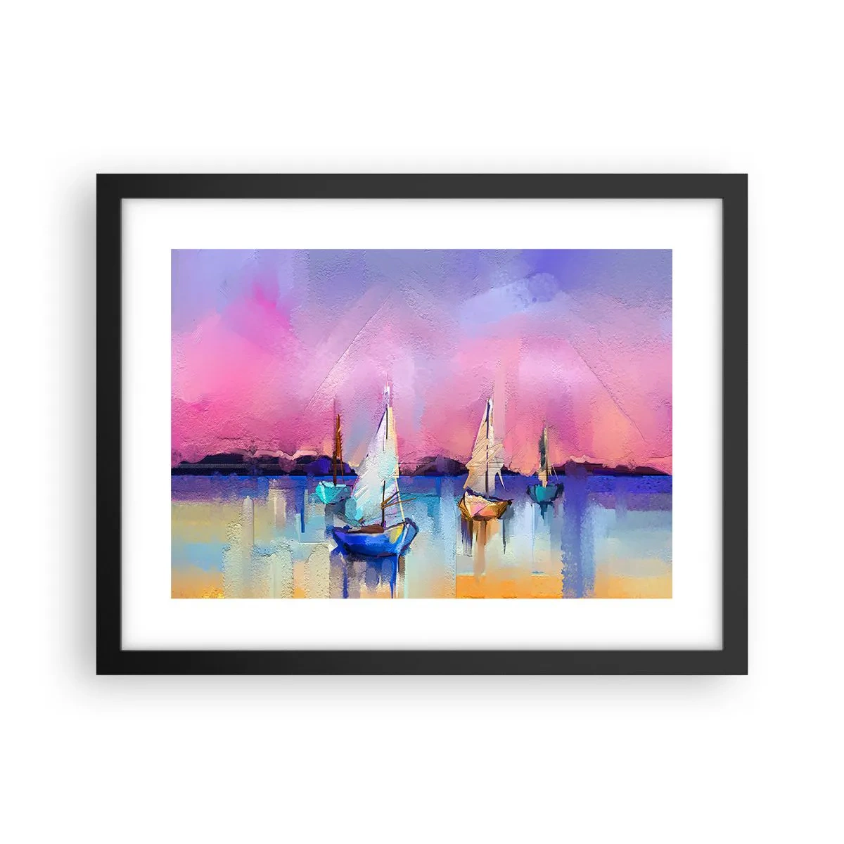 Poster în ramă neagră - Direcția: ape largi - 40x30 cm