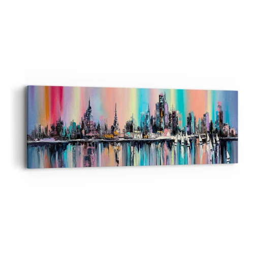 Tablou pe pânză - Strălucește cu lumina nopții - 90x30 cm