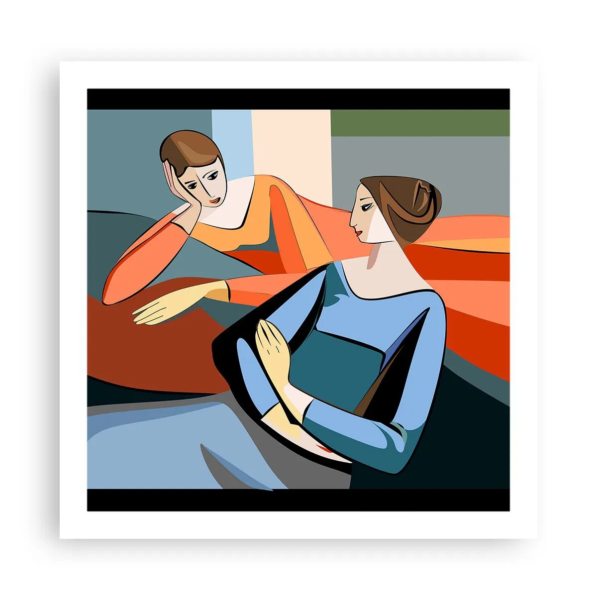 Poster - Un moment de confidențe - 60x60 cm