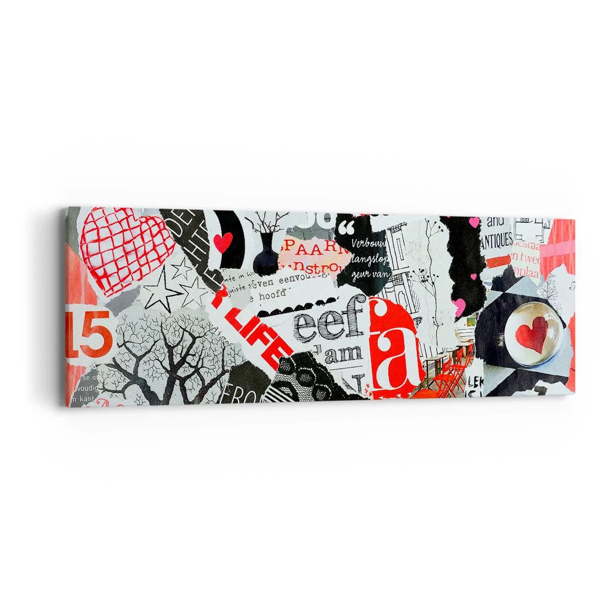 Tablou pe pânză - Colaj de hipsteri - 90x30 cm