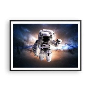 Poster în ramă neagră - Salutări din spațiul cosmic - 100x70 cm