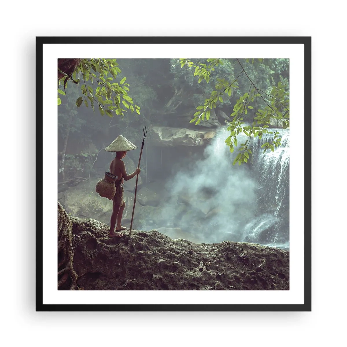 Poster în ramă neagră - Prietenul naturii - 60x60 cm