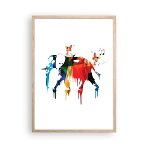 Poster în ramă de stejar deschis - Toată lumea poate dansa - 50x70 cm