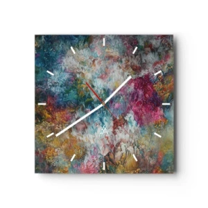 Ceas de perete - Ceas pe sticlă - În plină înflorire - 40x40 cm