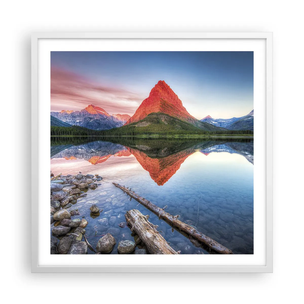 Poster în ramă albă - Căldură și frig - 60x60 cm