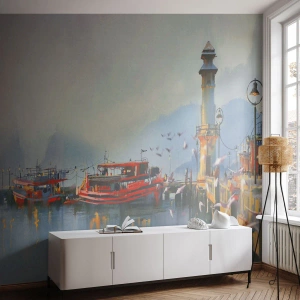 Tapet Standard Eco - La capătul lumii - Peisaj, Port, Far - 500x350 cm