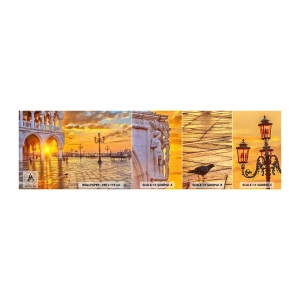 Mostră tapet autocolant Deluxe Sticker - Unde este toată lumea? - Oraș, Veneția, Arhitectură - 100x30 cm