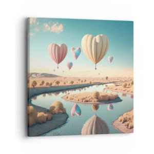 Tablou pe pânză - Iubirea ne înalță - 40x40 cm