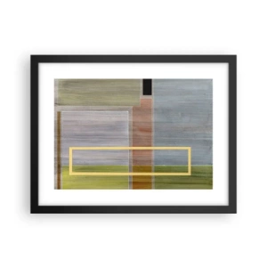Poster în ramă neagră - Drept și liniștit - 40x30 cm