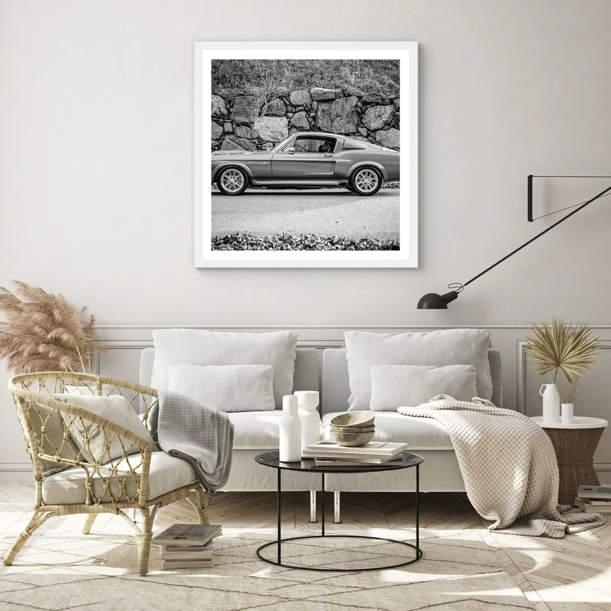 Poster în ramă albă - Legenda anilor '60. - 60x60 cm