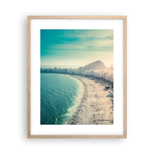 Poster în ramă de stejar deschis - Vacanță perpetuă în Rio - 40x50 cm