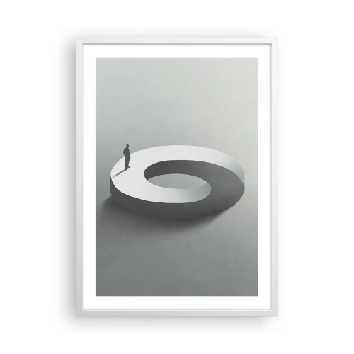 Poster în ramă albă - Înțelegi ceva? - 50x70 cm