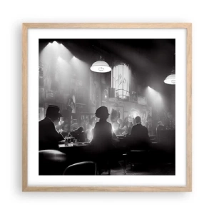 Poster în ramă de stejar deschis - În stil jazz - 50x50 cm