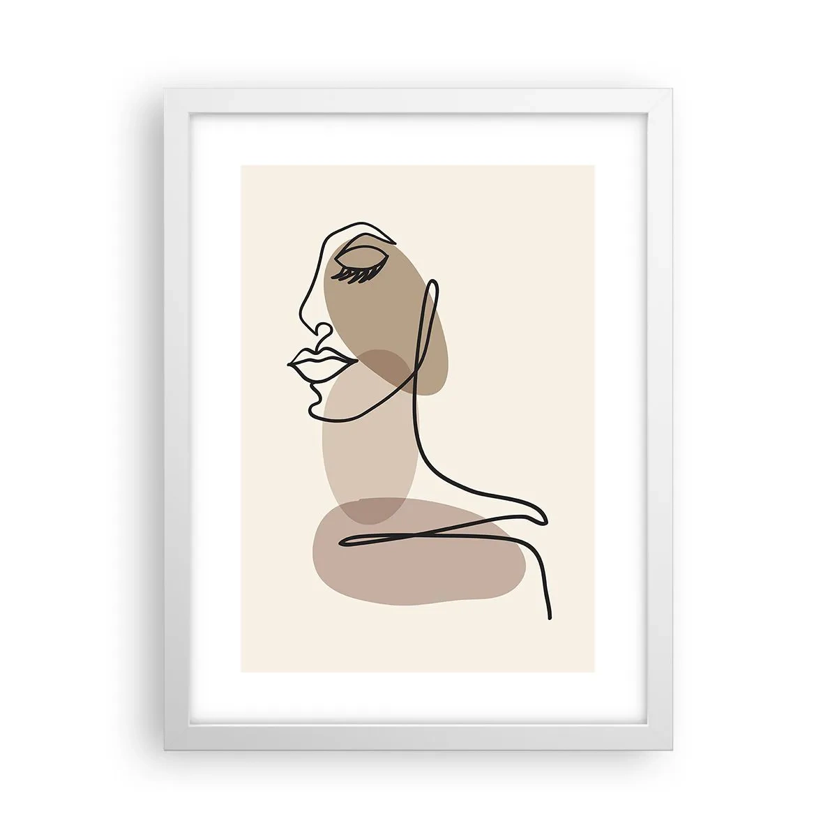 Poster în ramă albă - O anumită linie de frumusețe - 30x40 cm