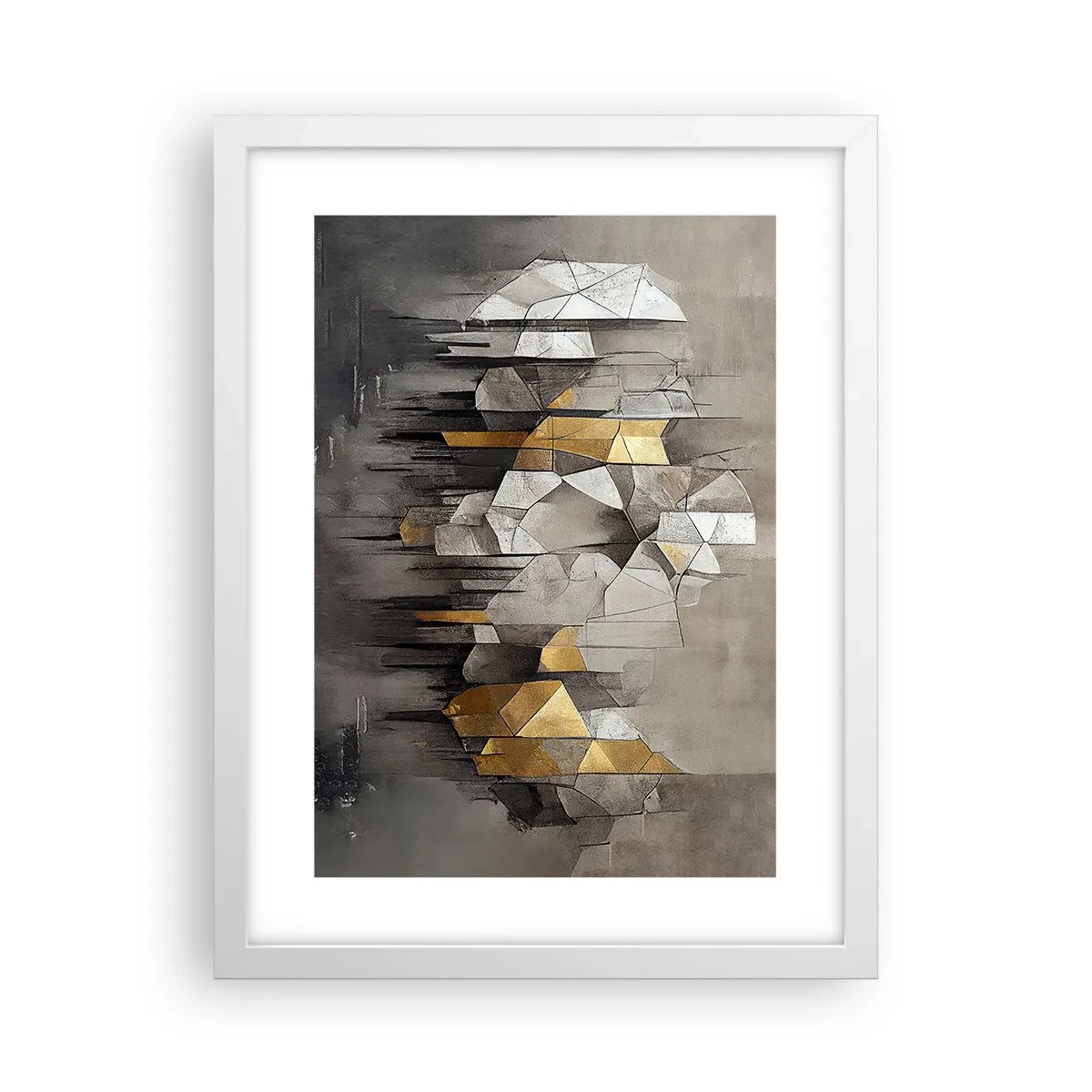 Poster în ramă albă - Compoziție de gheață și lumină - 30x40 cm