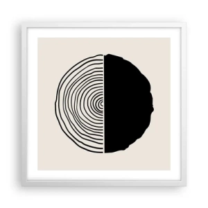 Poster în ramă albă - Jumi-juma - 50x50 cm