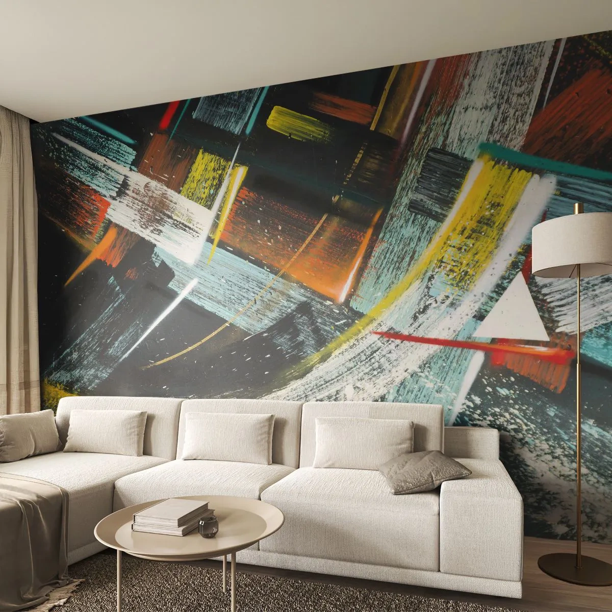 Tapet Standard Eco - Energia în mișcare - Abstracția, Bucată, Artă Modernă - 150x105 cm